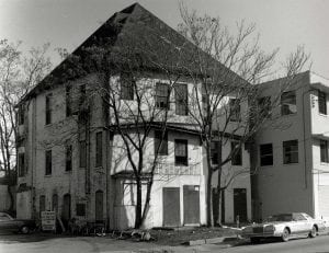 The apartment building was abandoned by 1980.