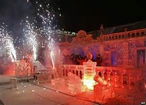 An ice palace similar to the torture chamber built by Anna.